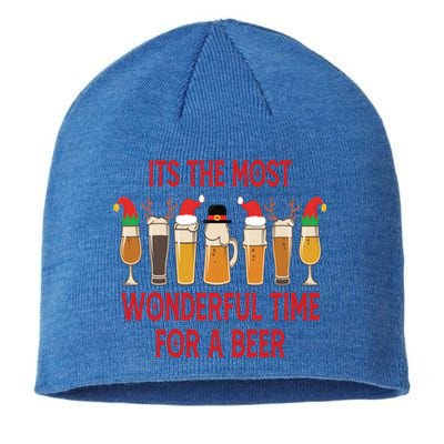 Funny It's The Most Wonderful Time Beer Ing Xmas Funny Gift Sustainable Beanie