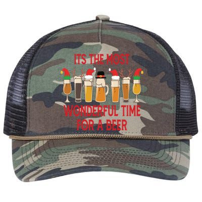 Funny It's The Most Wonderful Time Beer Ing Xmas Funny Gift Retro Rope Trucker Hat Cap