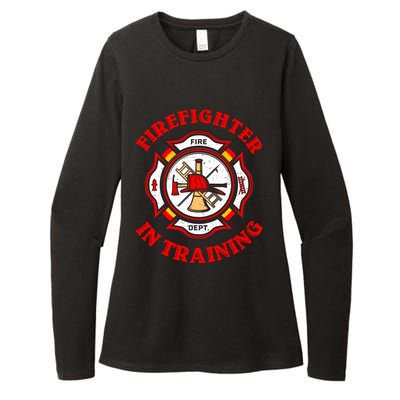 Firefighter In Training Funny Fire Firefighting Gift Womens CVC Long Sleeve Shirt