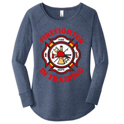 Firefighter In Training Funny Fire Firefighting Gift Women's Perfect Tri Tunic Long Sleeve Shirt