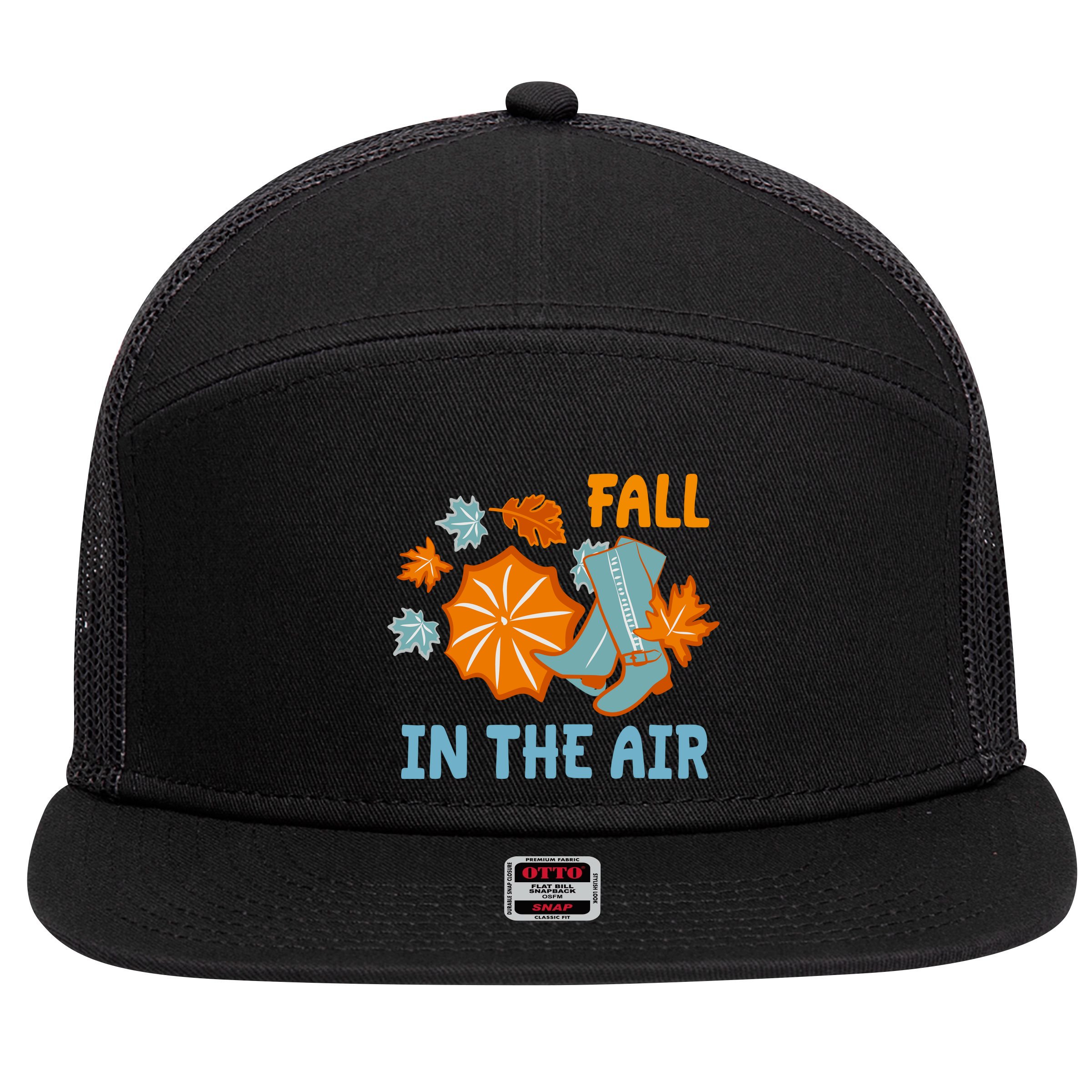 Fall In The Air Nature Cute 7 Panel Mesh Trucker Snapback Hat