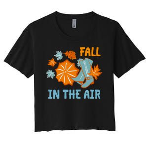 Fall In The Air Nature Cute Women's Crop Top Tee