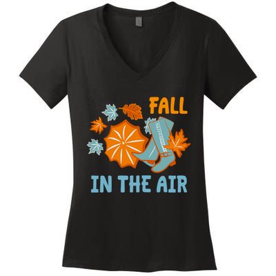 Fall In The Air Nature Cute Women's V-Neck T-Shirt
