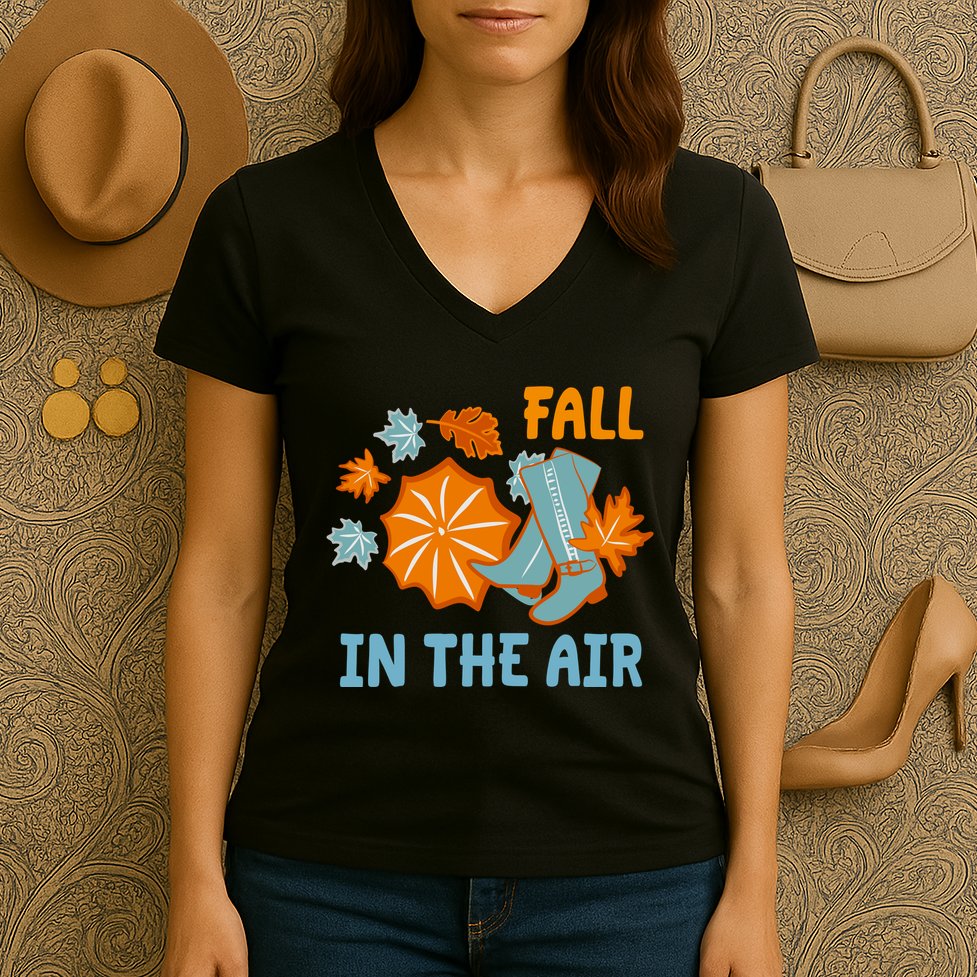 Fall In The Air Nature Cute Women's V-Neck T-Shirt