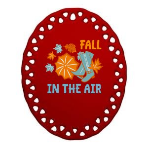 Fall In The Air Nature Cute Ceramic Oval Ornament