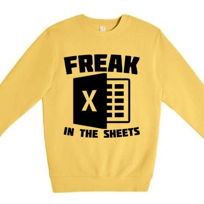 Freak In The Sheets Funny Accountant Analyst Secretary Premium Crewneck Sweatshirt