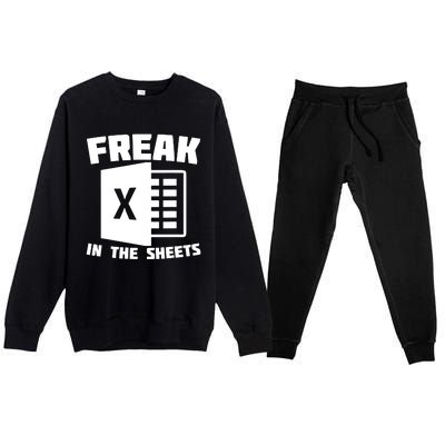 Freak In The Sheets Funny Accountant Analyst Secretary Premium Crewneck Sweatsuit Set