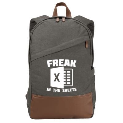 Freak In The Sheets Funny Accountant Analyst Secretary Cotton Canvas Backpack