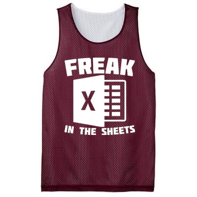 Freak In The Sheets Funny Accountant Analyst Secretary Mesh Reversible Basketball Jersey Tank