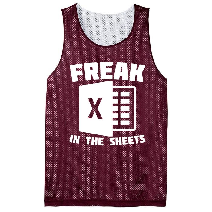 Freak In The Sheets Funny Accountant Analyst Secretary Mesh Reversible Basketball Jersey Tank