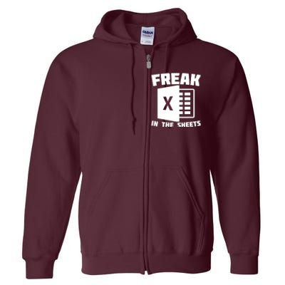 Freak In The Sheets Funny Accountant Analyst Secretary Full Zip Hoodie