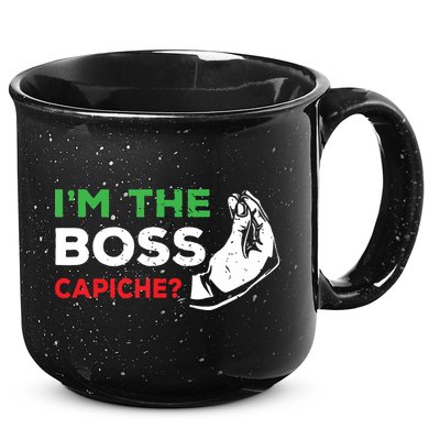 Funny Im The Boss Italian Nonna Nonno Capiche Humor Gift 15oz Campfire Ceramic Mug