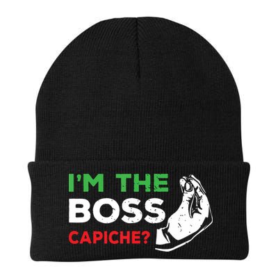 Funny Im The Boss Italian Nonna Nonno Capiche Humor Gift Beanie
