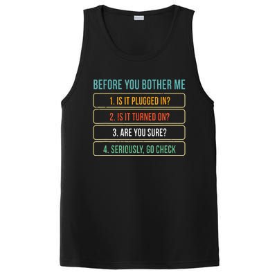 Funny Information Technology Tech Technical Support Gift PosiCharge Competitor Tank