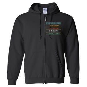 Funny Information Technology Tech Technical Support Gift Full Zip Hoodie