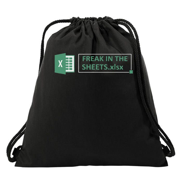 Freak In The Sheets Funny Excel Drawstring Bag