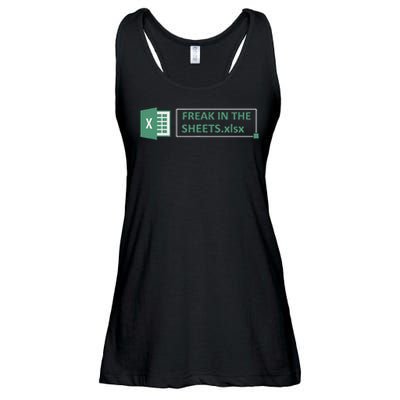 Freak In The Sheets Funny Excel Ladies Essential Flowy Tank