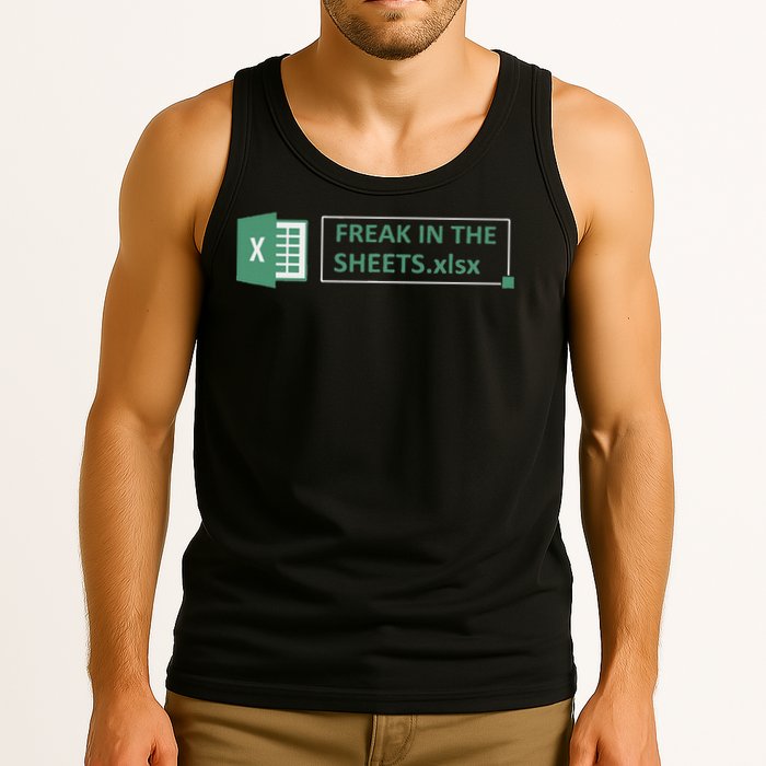 Freak In The Sheets Funny Excel Tank Top