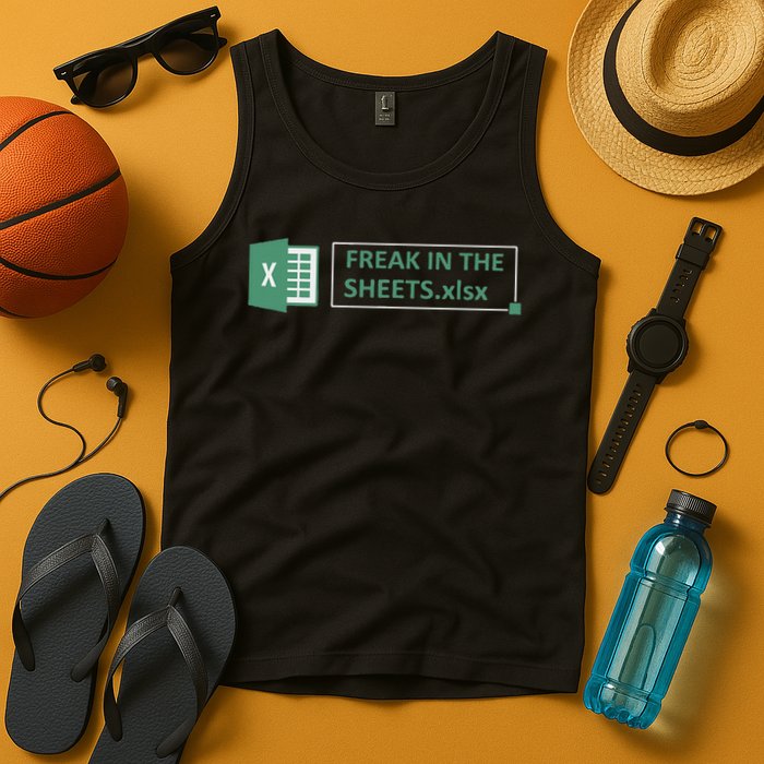 Freak In The Sheets Funny Excel Tank Top