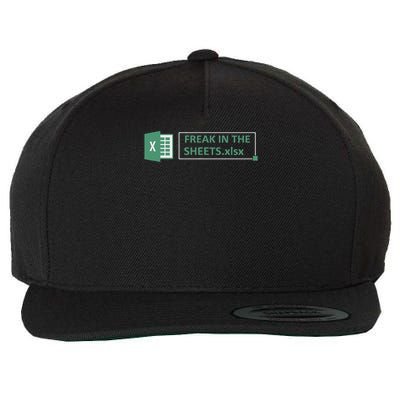 Freak In The Sheets Funny Excel Wool Snapback Cap