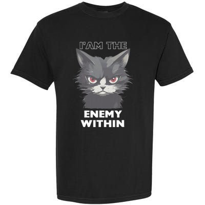 Funny IAm The Enemy Within For Cat LadyQuotesHarris Walz Garment-Dyed Heavyweight T-Shirt