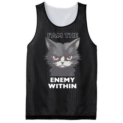 Funny IAm The Enemy Within For Cat LadyQuotesHarris Walz Mesh Reversible Basketball Jersey Tank