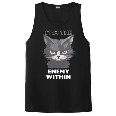 Funny IAm The Enemy Within For Cat LadyQuotesHarris Walz PosiCharge Competitor Tank