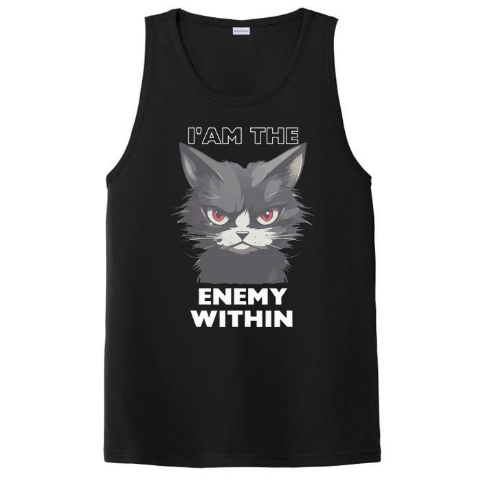 Funny IAm The Enemy Within For Cat LadyQuotesHarris Walz PosiCharge Competitor Tank