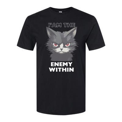 Funny IAm The Enemy Within For Cat LadyQuotesHarris Walz Softstyle CVC T-Shirt