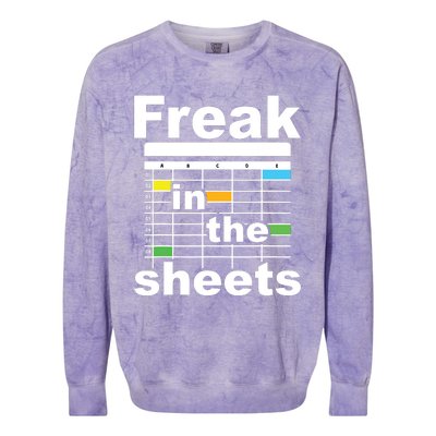 Freak In The Sheets Funny Accountant Analyst Secretary Colorblast Crewneck Sweatshirt