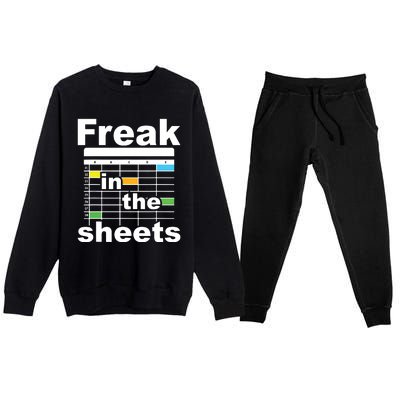 Freak In The Sheets Funny Accountant Analyst Secretary Premium Crewneck Sweatsuit Set