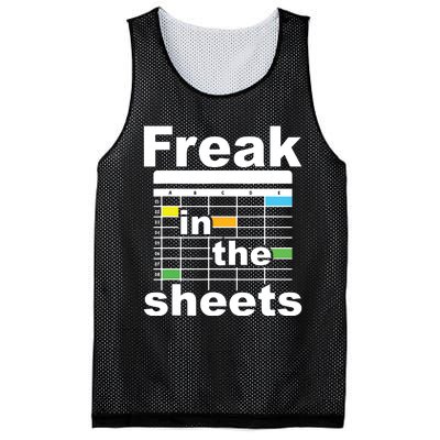 Freak In The Sheets Funny Accountant Analyst Secretary Mesh Reversible Basketball Jersey Tank