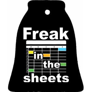 Freak In The Sheets Funny Accountant Analyst Secretary Ceramic Bell Ornament