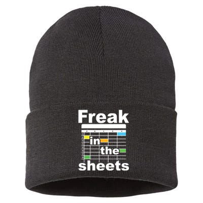 Freak In The Sheets Funny Accountant Analyst Secretary Sustainable Knit Beanie