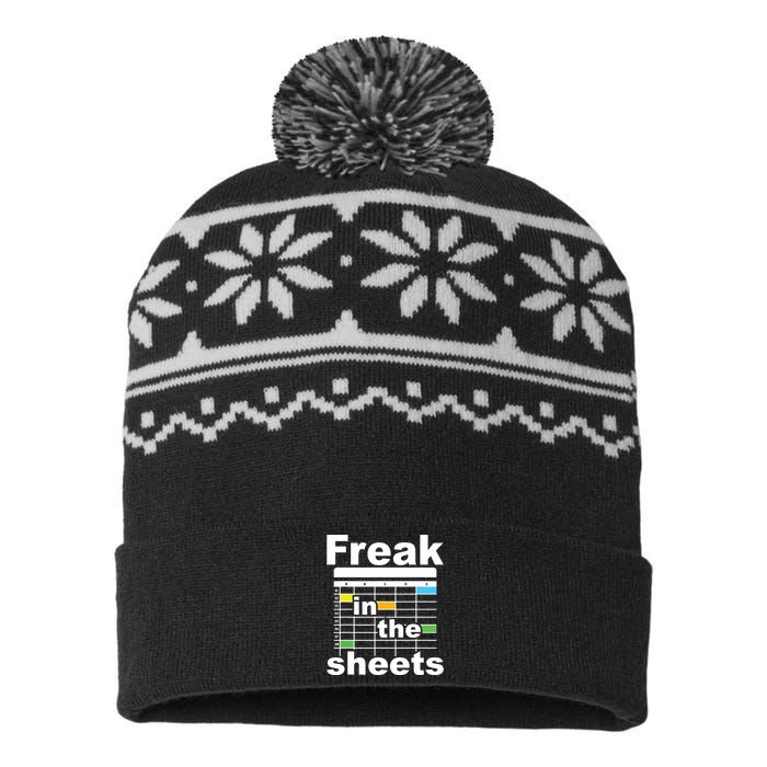 Freak In The Sheets Funny Accountant Analyst Secretary USA-Made Snowflake Beanie