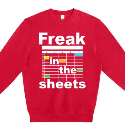 Freak In The Sheets Funny Accountant Analyst Secretary Premium Crewneck Sweatshirt