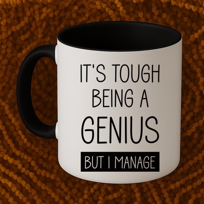 Funny ItS Tough Being Genius But I Manage Mug
