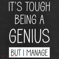Funny ItS Tough Being Genius But I Manage Crop Fleece Hoodie