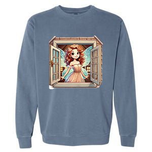 Fairy In The Window Garment-Dyed Sweatshirt