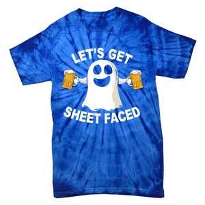 Funny Ing Team Halloween Costume LetS Get Sheet Faced Gift Tie-Dye T-Shirt