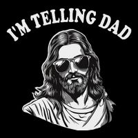 Funny IM Telling Dad Religious Christian Jesus Meme Cooling Performance Crew T-Shirt