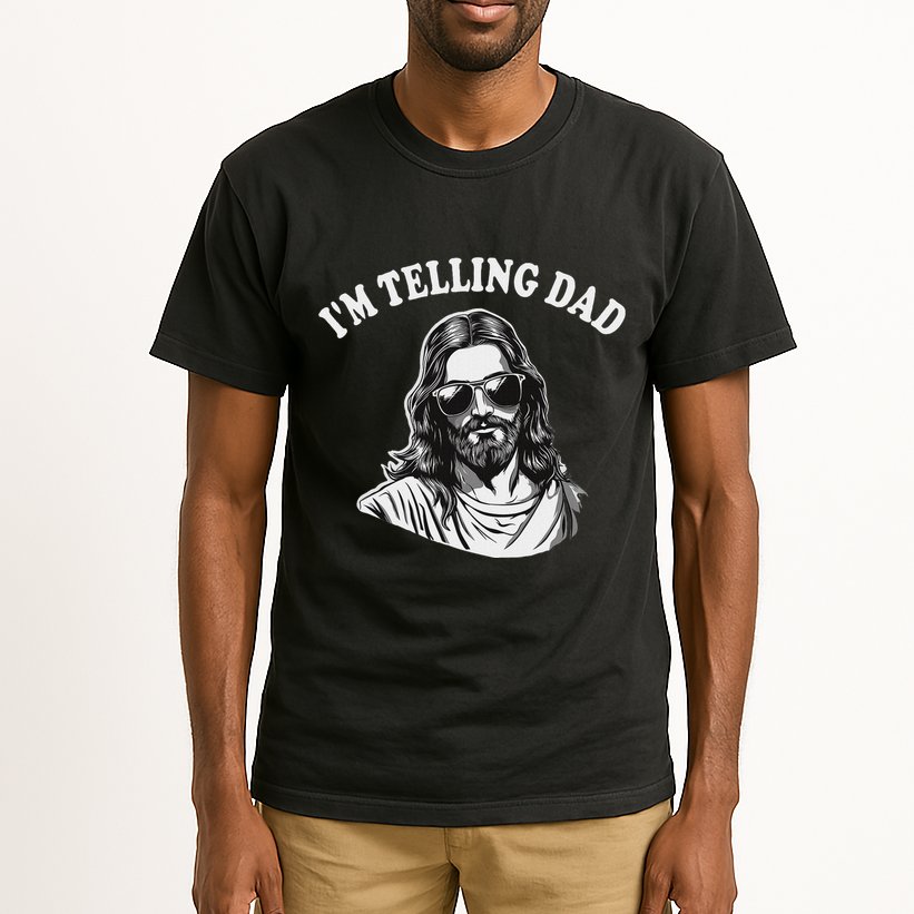 Funny IM Telling Dad Religious Christian Jesus Meme Tall T-Shirt