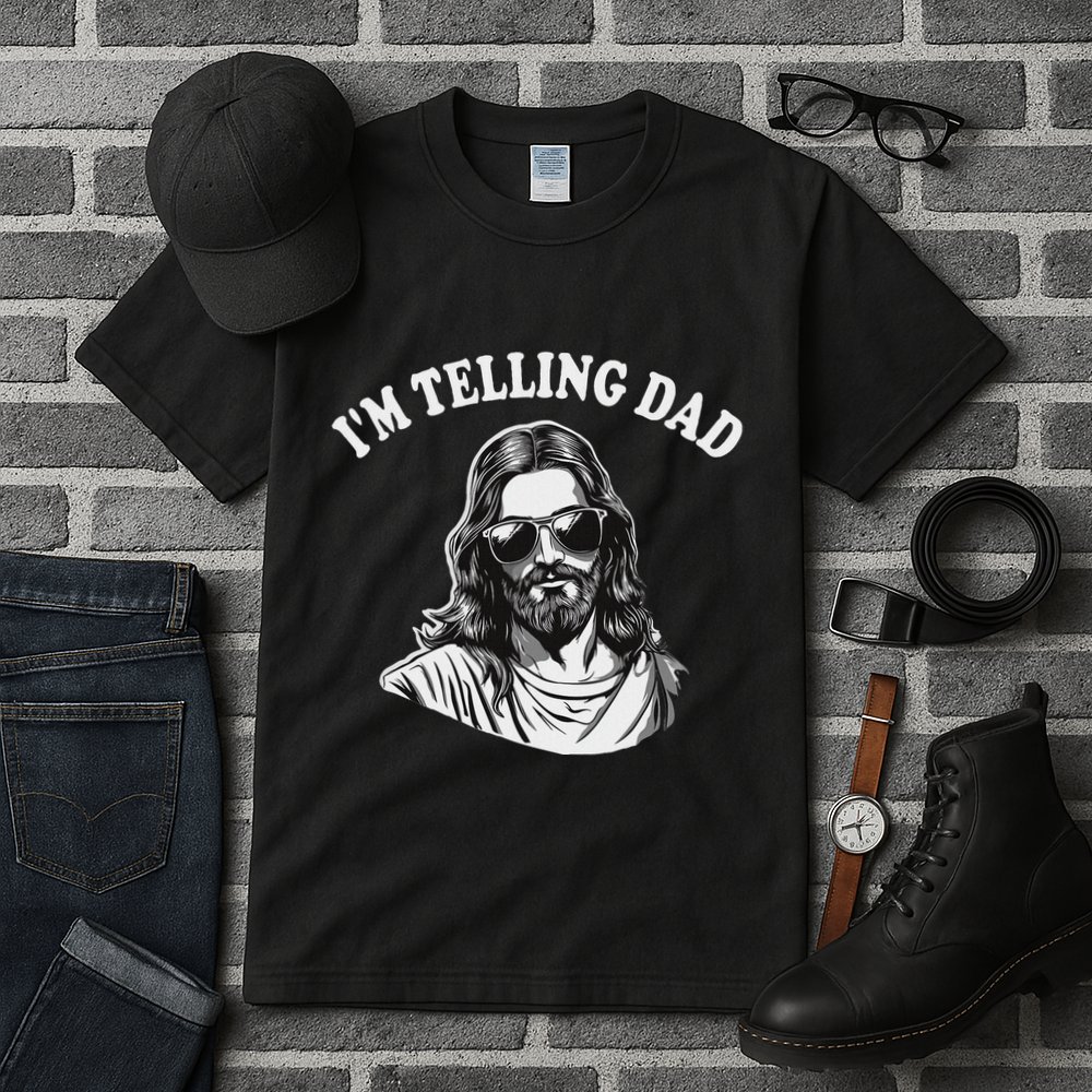 Funny IM Telling Dad Religious Christian Jesus Meme Tall T-Shirt