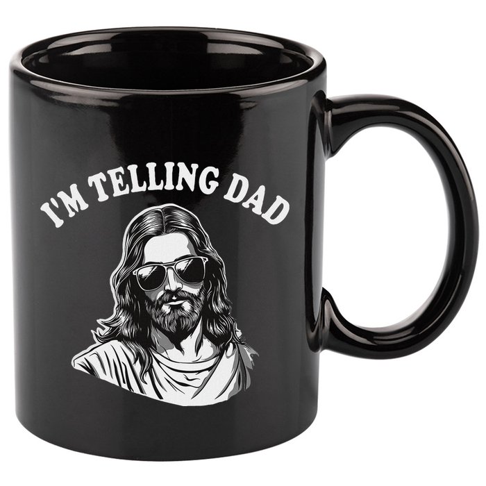Funny IM Telling Dad Religious Christian Jesus Meme 11oz C Handle Ceramic Mug