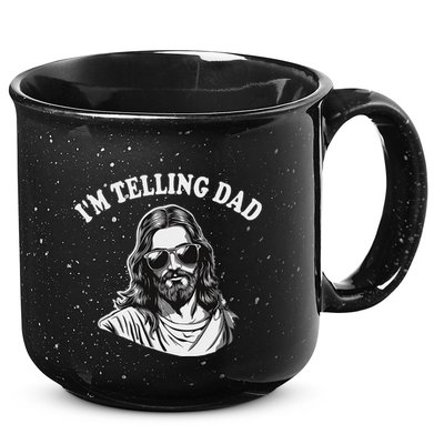 Funny IM Telling Dad Religious Christian Jesus Meme 15oz Campfire Ceramic Mug
