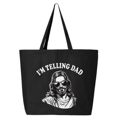 Funny IM Telling Dad Religious Christian Jesus Meme 25L Jumbo Tote