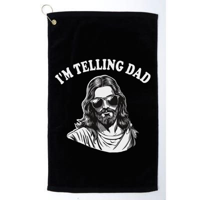 Funny IM Telling Dad Religious Christian Jesus Meme Golf Towel
