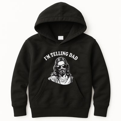 Funny IM Telling Dad Religious Christian Jesus Meme Kids Hoodie