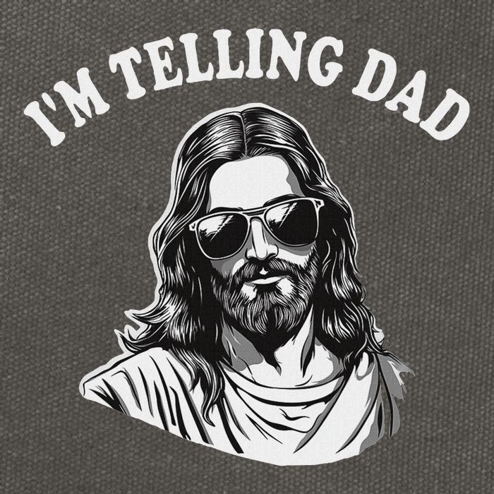 Funny IM Telling Dad Religious Christian Jesus Meme Cotton Canvas Backpack