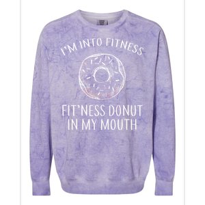 Fitness Fit'ness Donut In My Mouth Colorblast Crewneck Sweatshirt